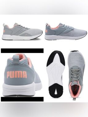 Men’s PUMA NRGY Comet Running Shoes Gray Pink SoftFoam Athletic Sneakers Sz 7